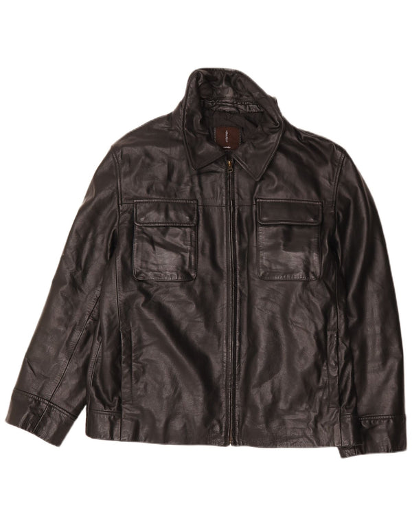 Conbipel Herren Lederjacke UK 40 Großes schwarzes Leder