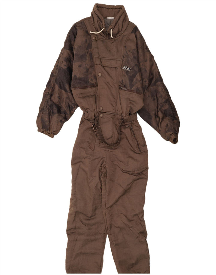 Sergio Tacchini Herren-Skioverall IT 50 Mittelbraun mit Tiermuster