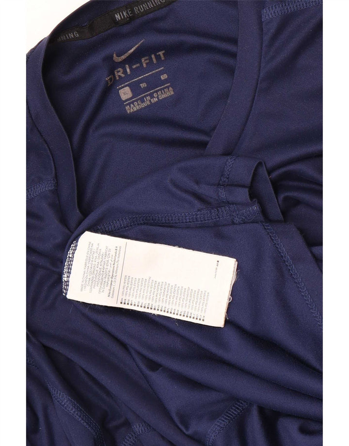 Nike Herren Dri Fit Top Langarm XL Marineblau Polyester