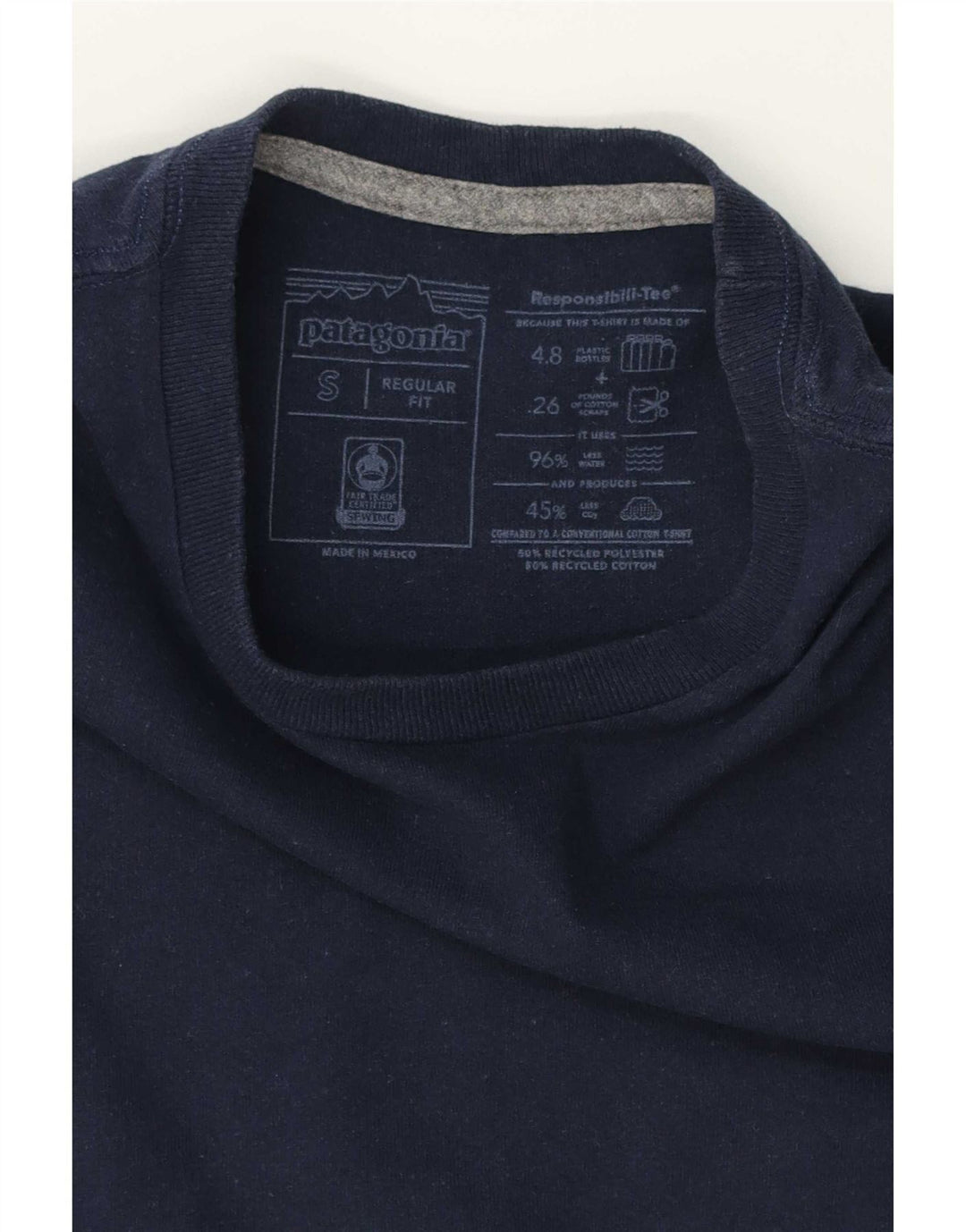 Patagonia Herren-T-Shirt mit normaler Passform, Grafik, Größe S, Marineblau, Polyester