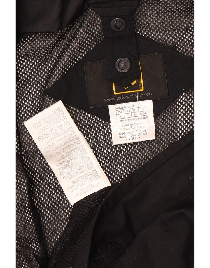 Jack Wolfskin Damen Regenjacke mit Kapuze UK 12/14 Medium Schwarz Polyamid
