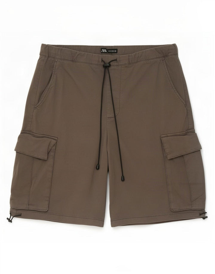 Zara Herren Cargoshorts Medium W31 Graue Baumwolle