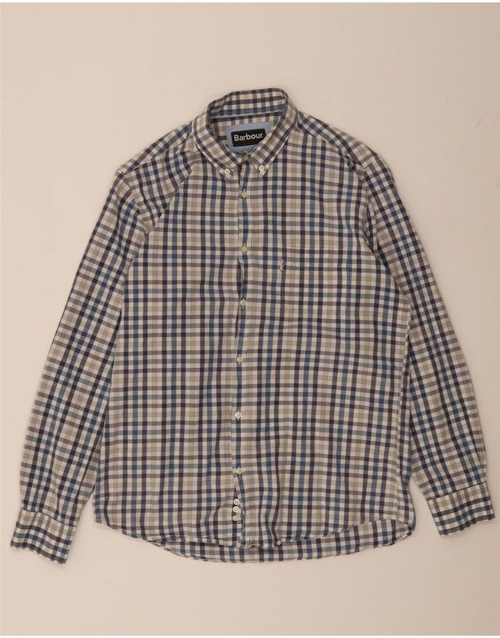 Barbour Herrenhemd Mittelblau Gingham