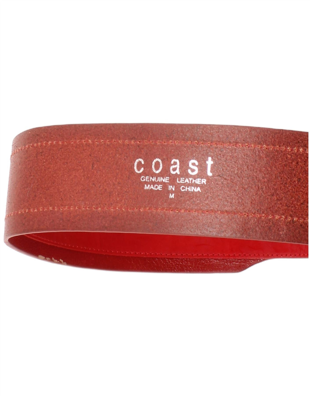 Coast Damen-Leder-Taillengürtel, mittelgroß, L34, rotes Leder