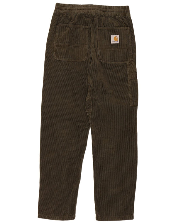 Carhartt Damen Straight Cargo Cordhose XS W25 L27 Khaki Baumwolle