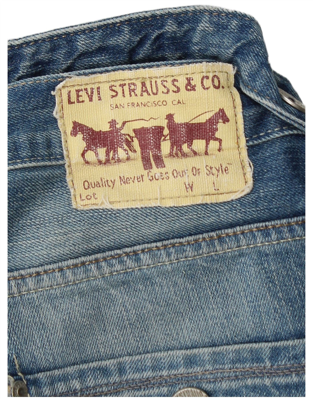 LEVI'S Damen 504 Bootcut Jeans W32 L32 Blau