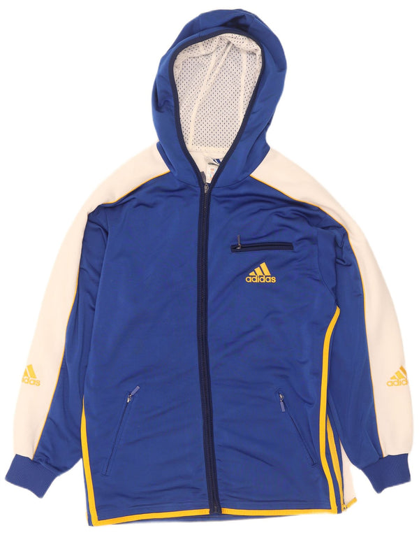 Adidas Herren-Trainingsanzugoberteil mit Grafik, UK, Größe 34/36, klein, blau, Farbblock