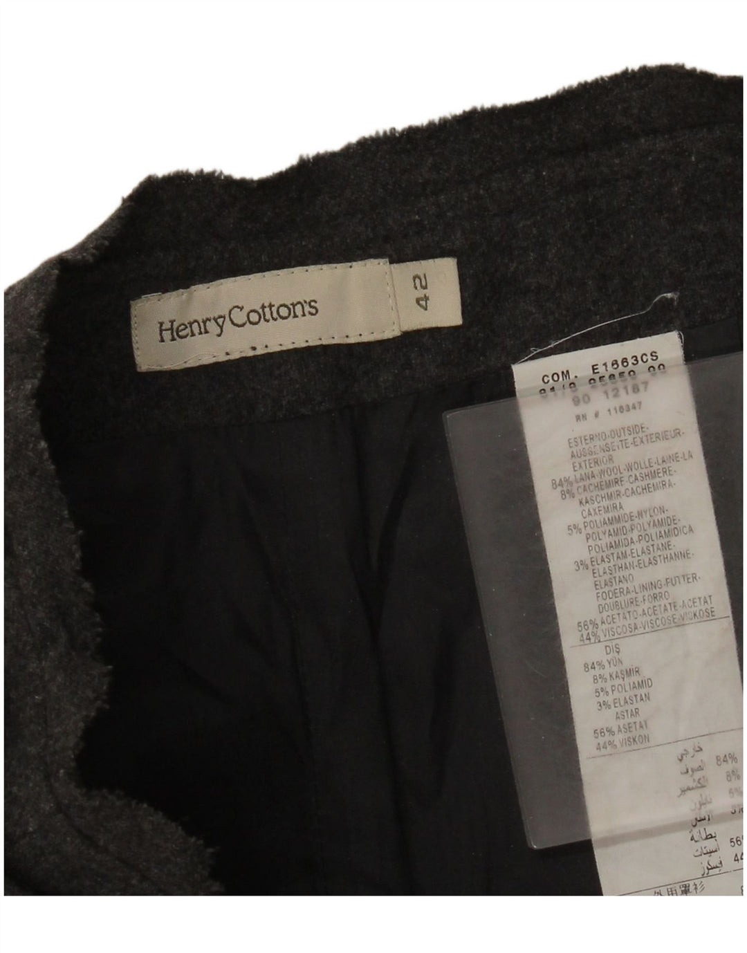 Henry Cottons Damen A-Linienrock IT 42 Medium W28 Graue Wolle