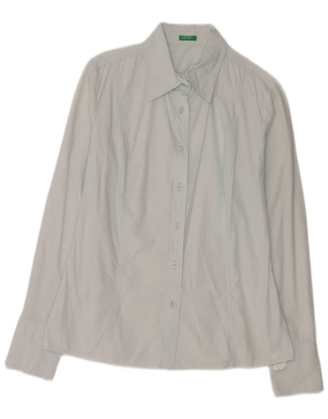 Benetton Damen-Hemd UK 14 Mittelblau