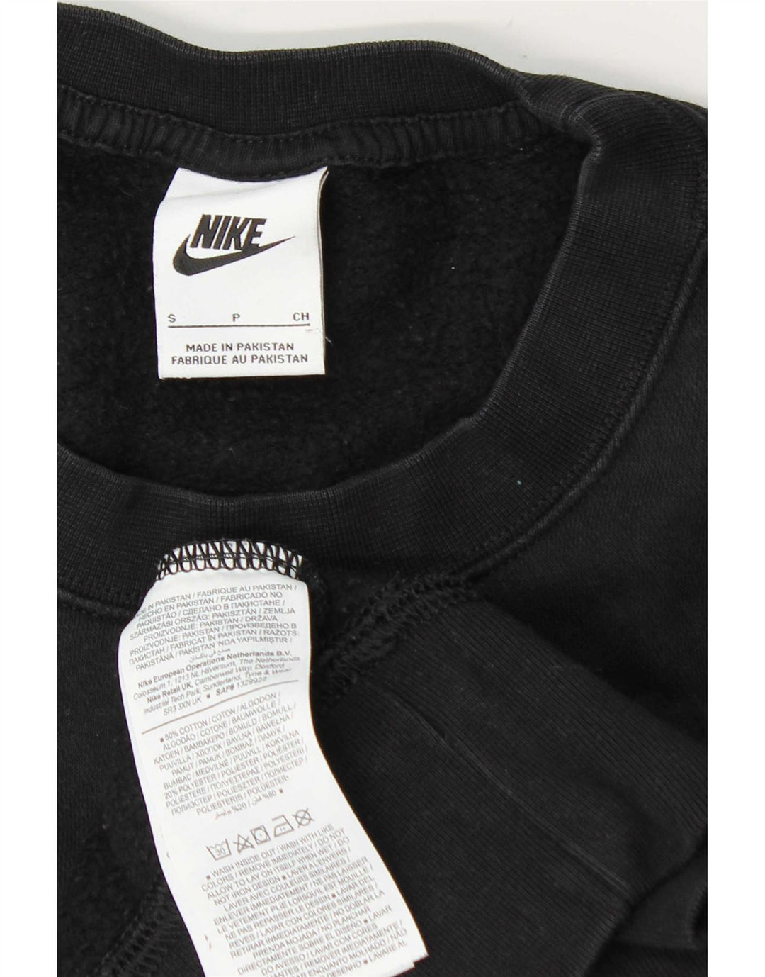 Nike Damen-Sweatshirt in Übergröße, Größe S, Schwarz, Baumwolle, UK 10