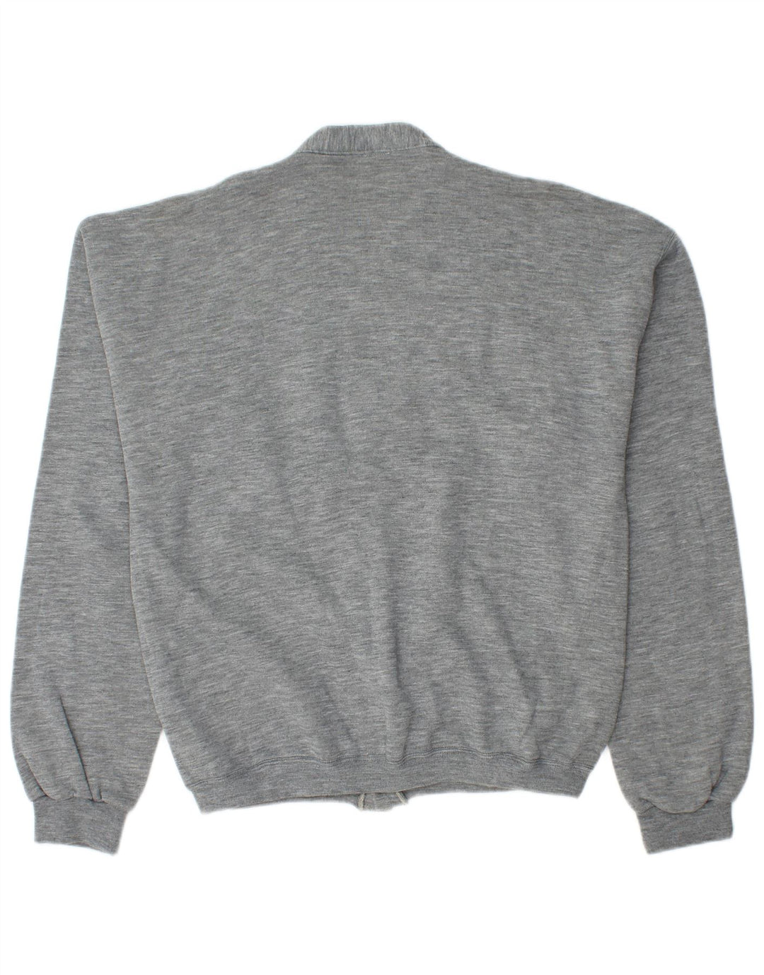 VINTAGE Herren-Cardigan-Pullover, große graue Baumwolle