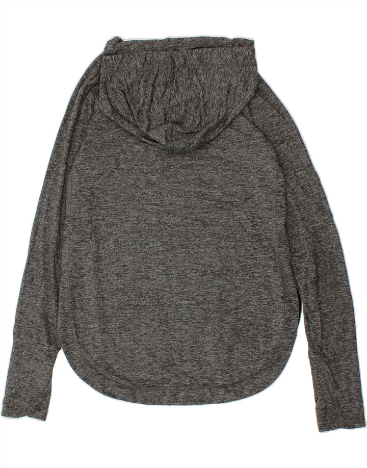 ATHLETA Womens Hooded Top Long Sleeve UK 6 XS Grey Polyester Vintage Athleta and Second-Hand Athleta from Messina Hembry 