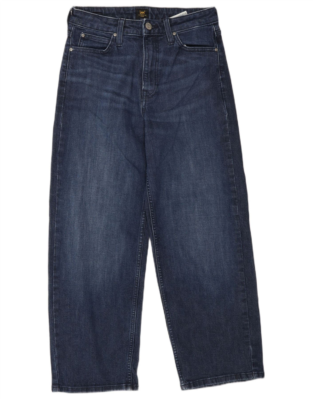 LEE Damen High Rise Crop Wide Leg Jeans W26 L25 Blaue Baumwolle