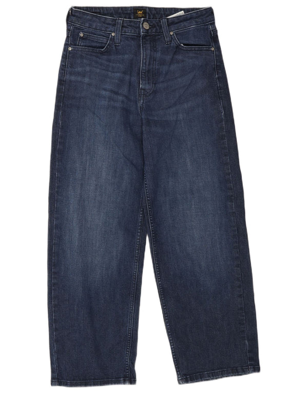 LEE Damen High Rise Crop Wide Leg Jeans W26 L25 Blaue Baumwolle