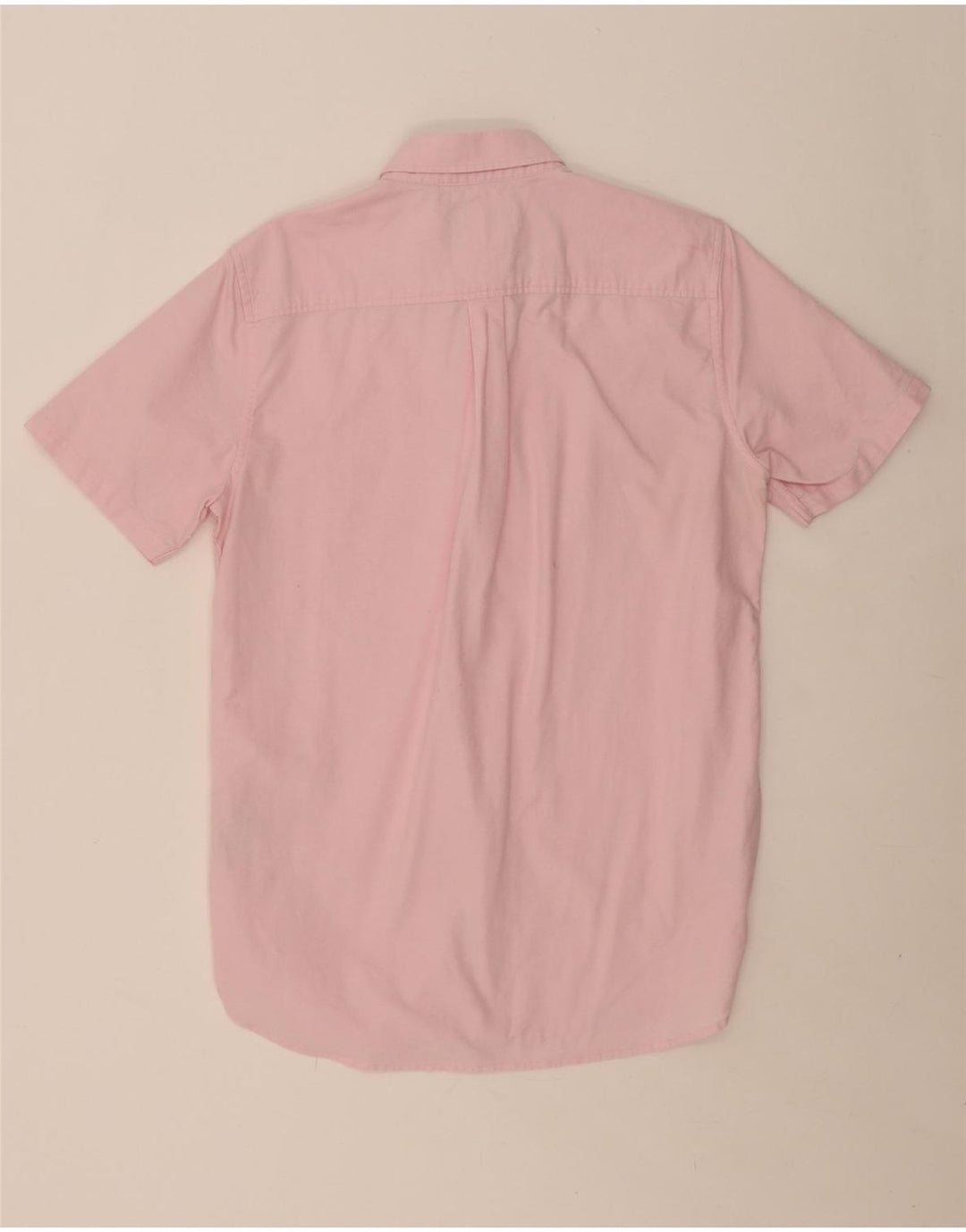 SUPERDRY Mens Regular Fit Short Sleeve Shirt Small Pink Cotton