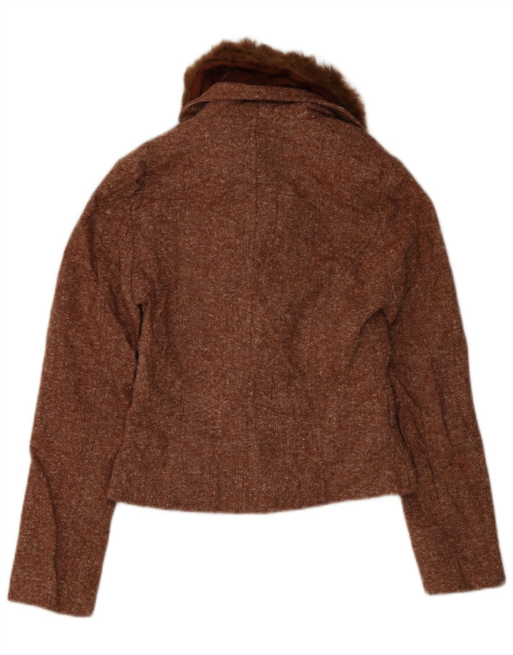 Pimkie Damen-Blazer mit 1 Knopf, Gr. 10, Größe S, braun meliert