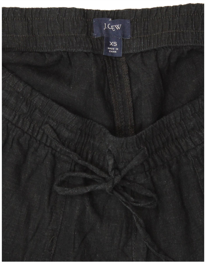 J. CREW Damen Freizeitshorts XS W26 Schwarz Leinen