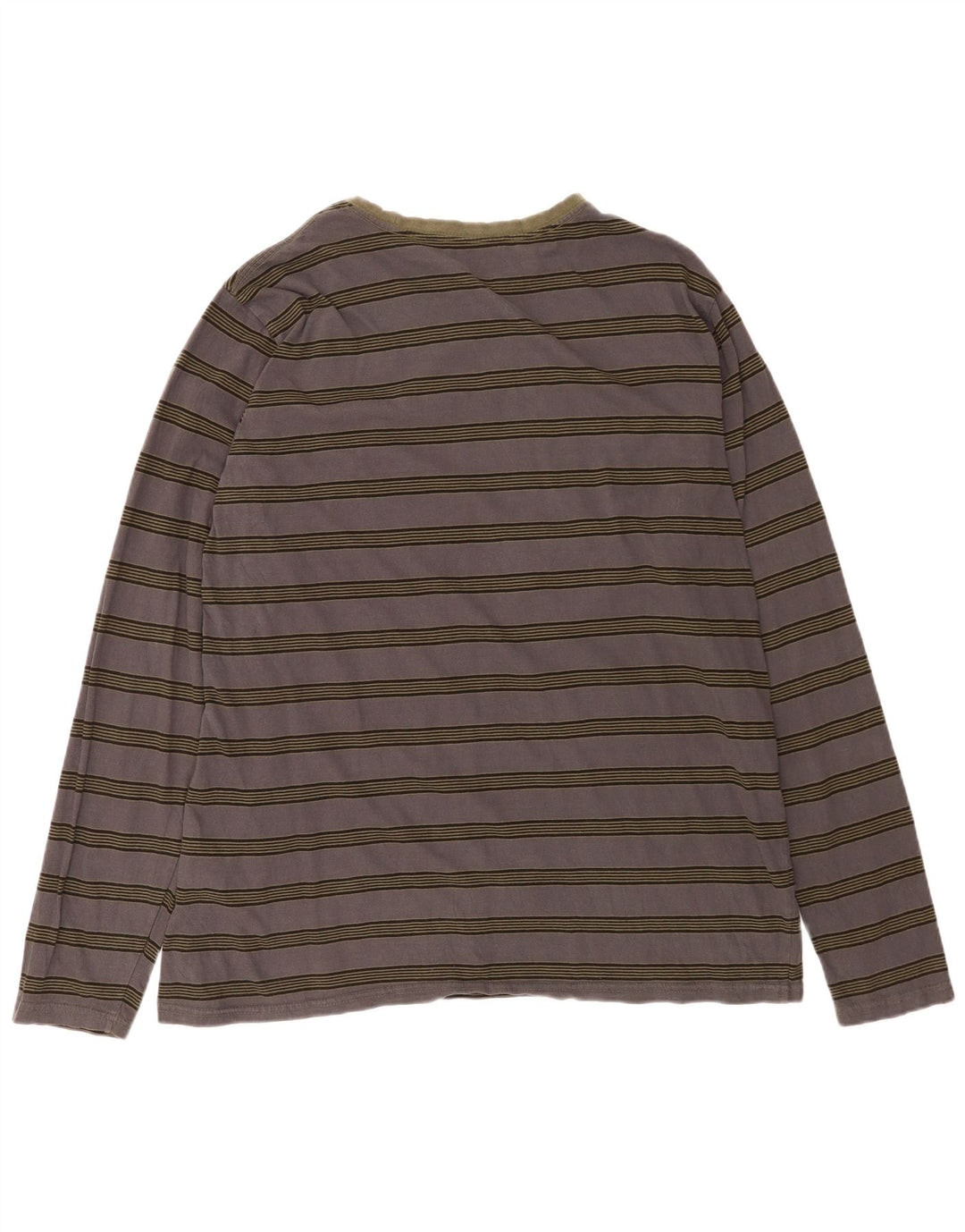 Volcom Herren-Top, langärmelig, 2XL, grau gestreift, Baumwolle