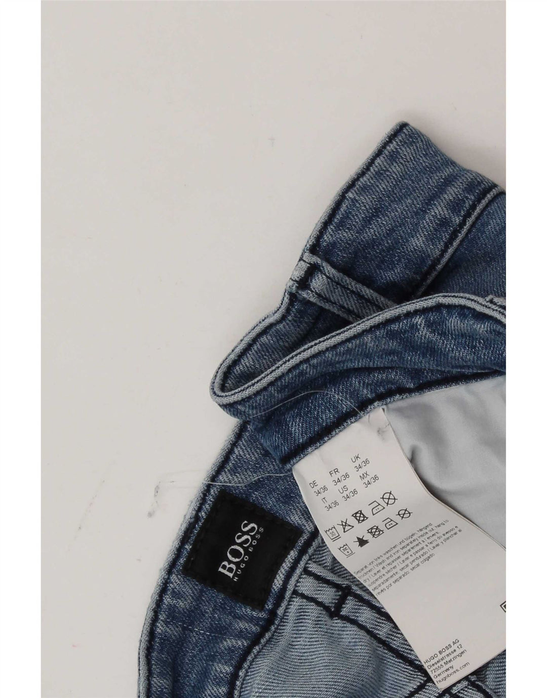 Hugo Boss Herren Slim Jeans W34 L36 Blaue Baumwolle