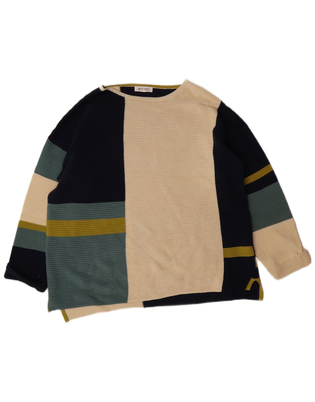 WHITE STUFF Damen-Pullover mit U-Boot-Ausschnitt, Gr. 18, XL, Mehrfarbig