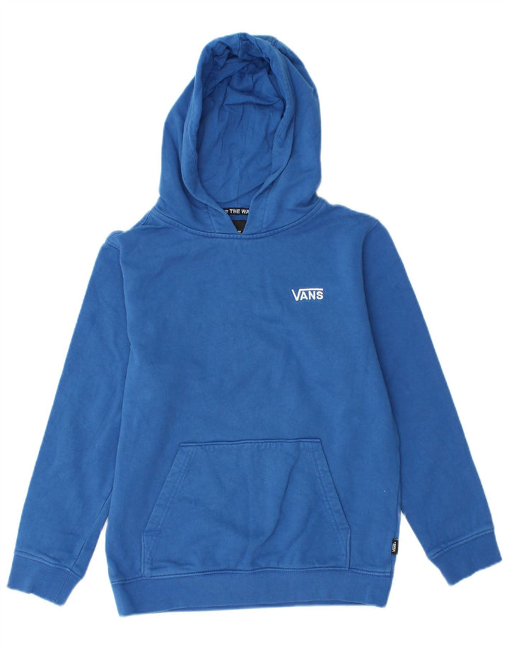 VANS Boys Hoodie Jumper 10-11 Years Medium  Blue Cotton