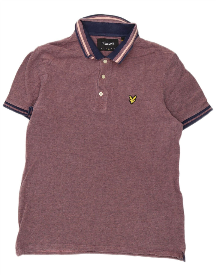 Lyle & Scott Herren-Poloshirt, groß, rosa, Baumwolle