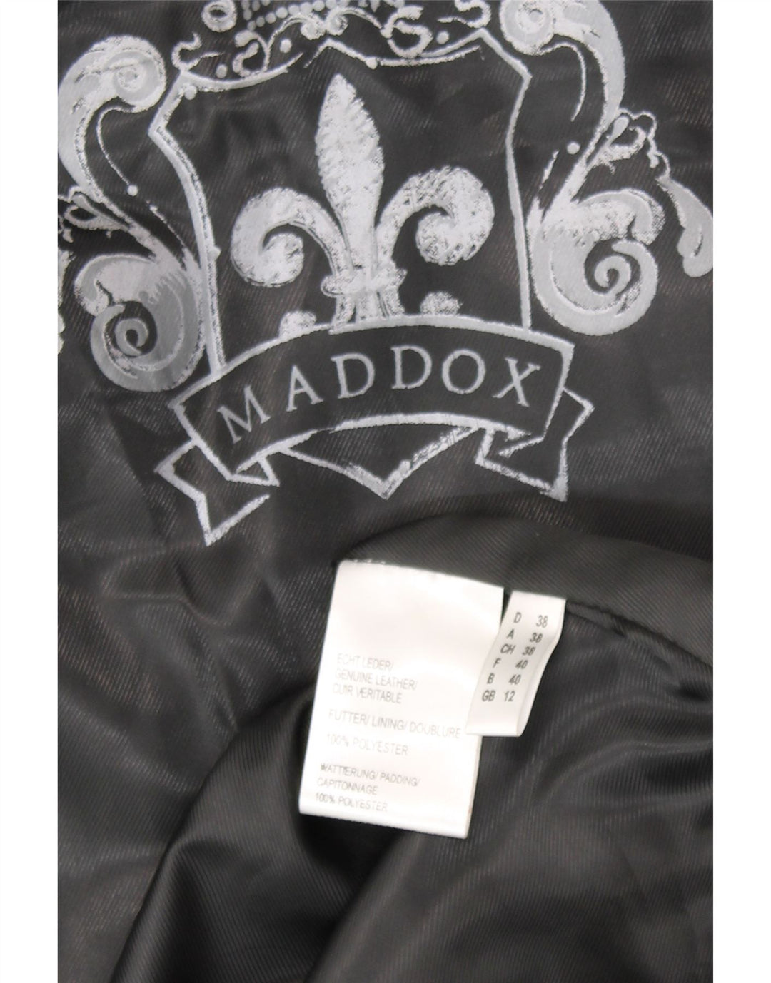 Maddox Damen-Ledermantel mit Kapuze, gepolstert, UK 12, Mittelschwarzes Leder