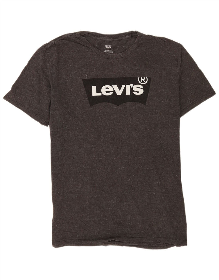 Levi's Herren-T-Shirt mit Grafik, groß, grau gesprenkelte Baumwolle