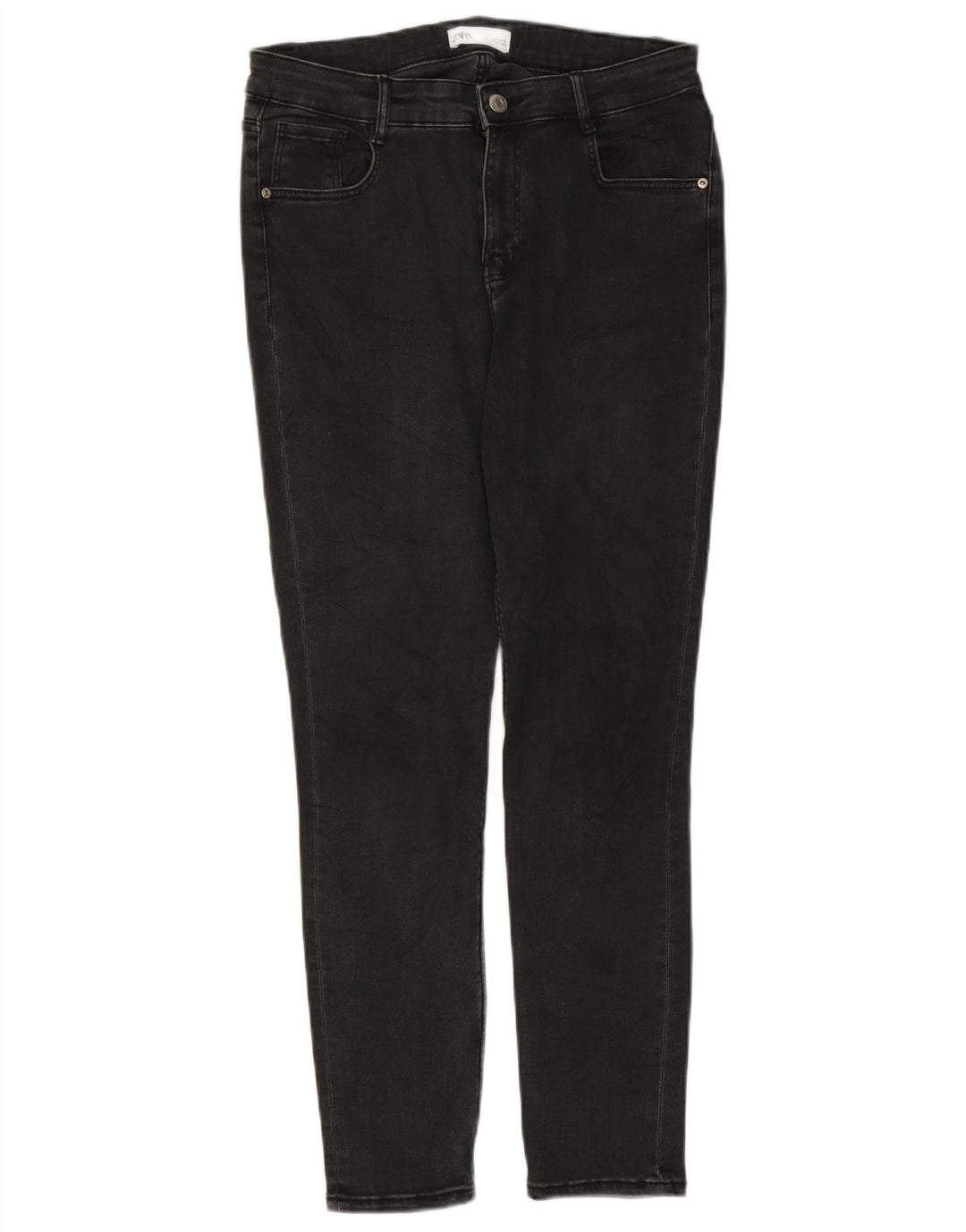 Zara Damen Slim Jeans EU 42 Large W32 L26 Schwarz