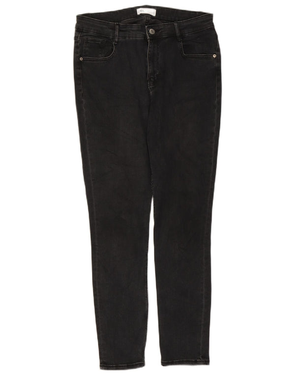 Zara Damen Slim Jeans EU 42 Large W32 L26 Schwarz