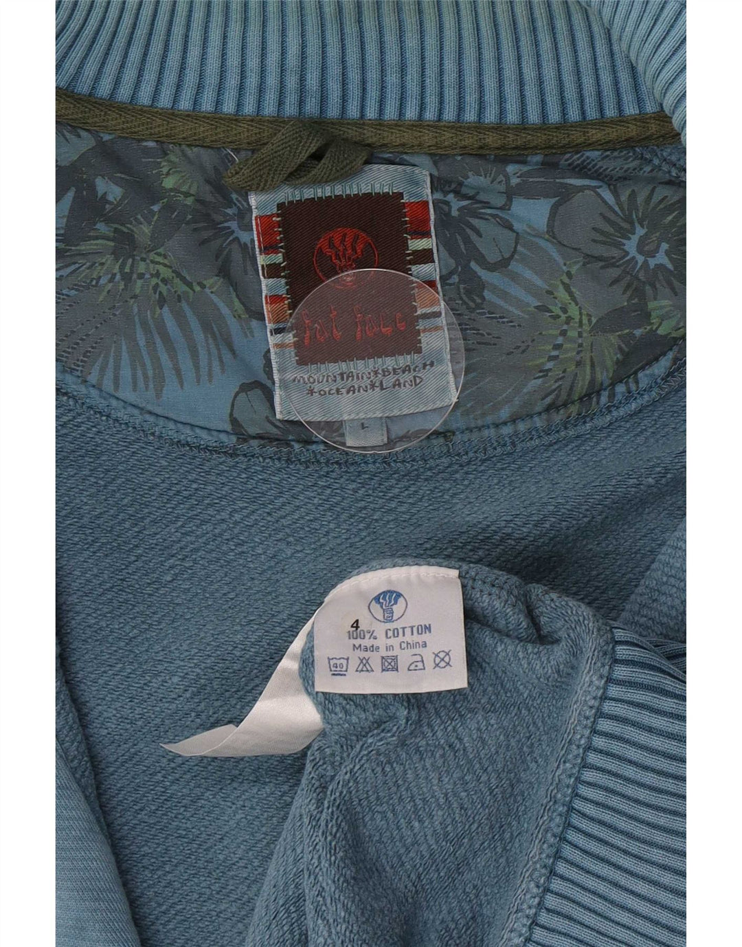 Fat Face Herren-Trainingsanzug-Top-Jacke, große blaue Baumwolle