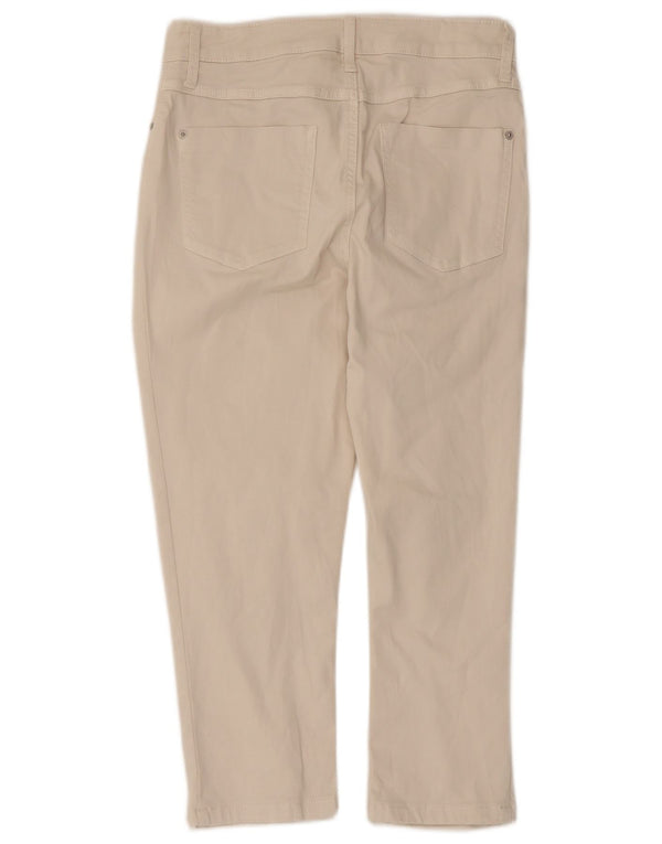 Marks & Spencer Damen Caprihose UK 10 Small W28 L22 Off White