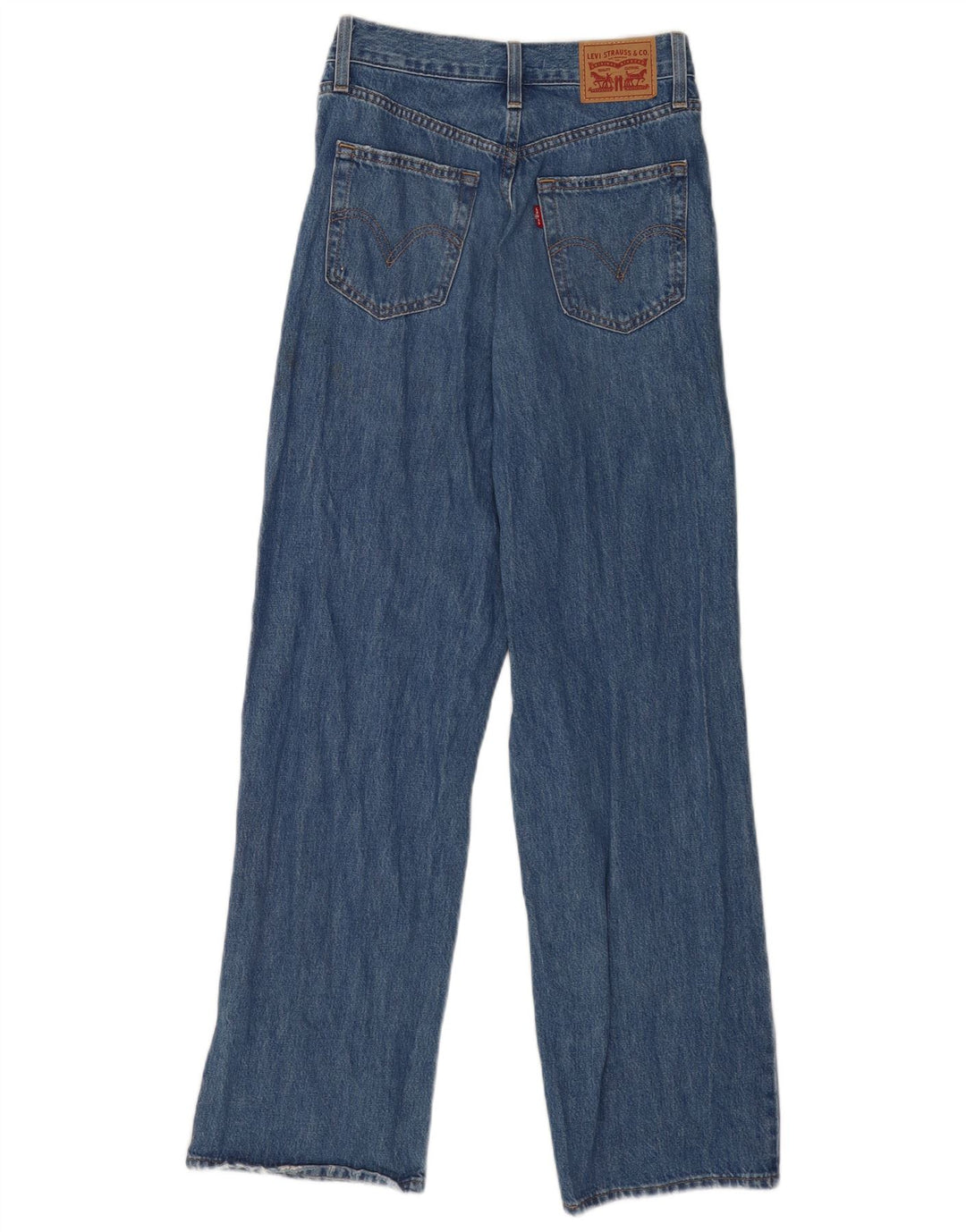 Levi's Damen Distressed High Rise Straight Jeans W26 L31 Blaue Baumwolle