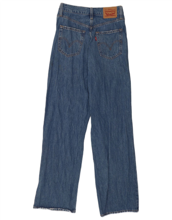Levi's Damen Distressed High Rise Straight Jeans W26 L31 Blaue Baumwolle