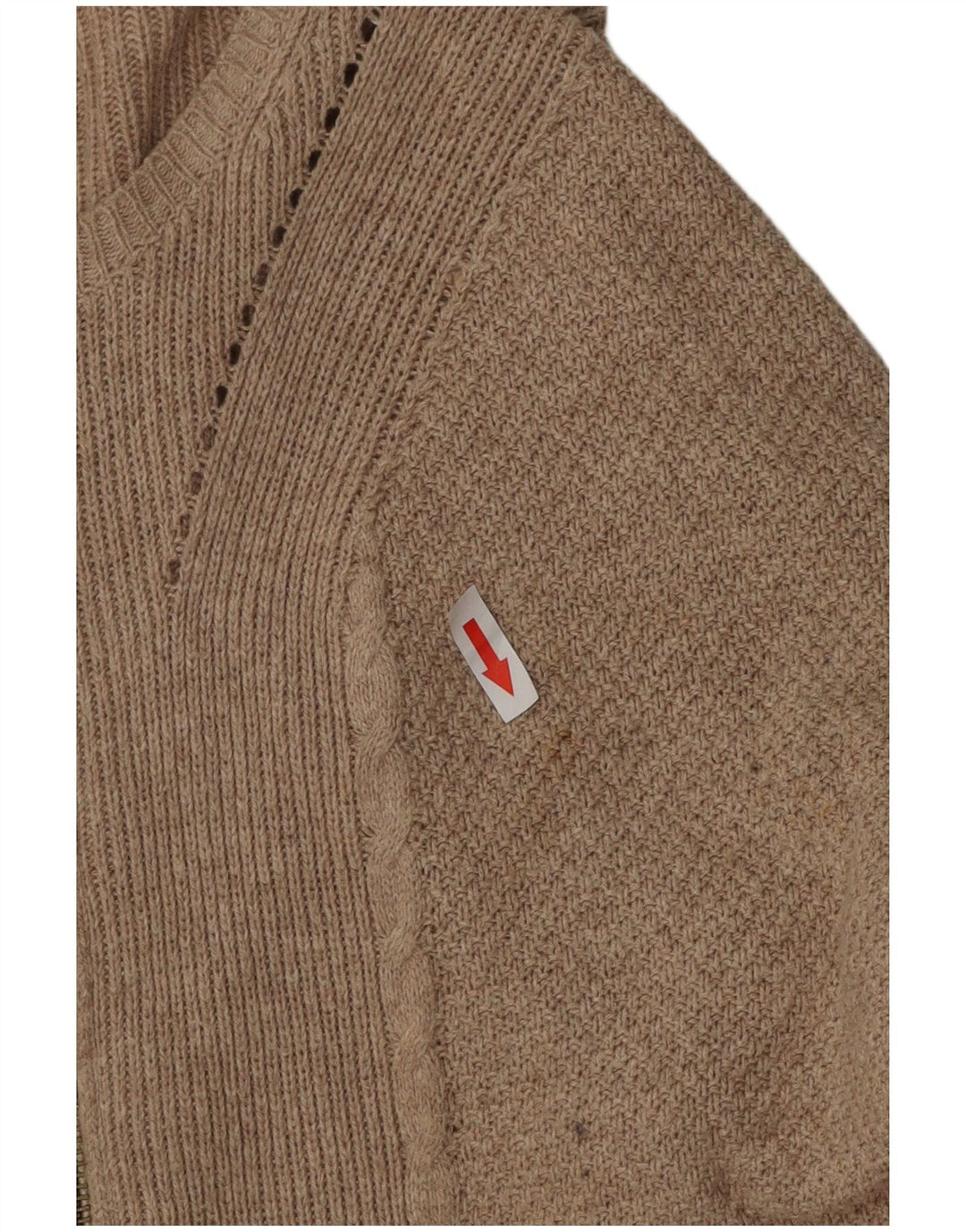 Marks & Spencer Damen-Strickjacke in Übergröße, lang geschnitten, Gr. 8, Größe S, Beige