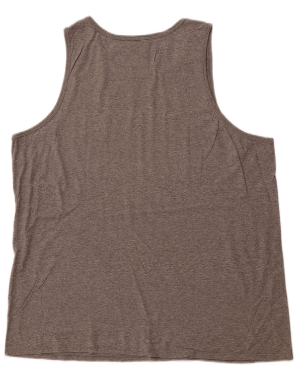 NIKE Mens Athletic Cut Vest Top XL Grey Flecked