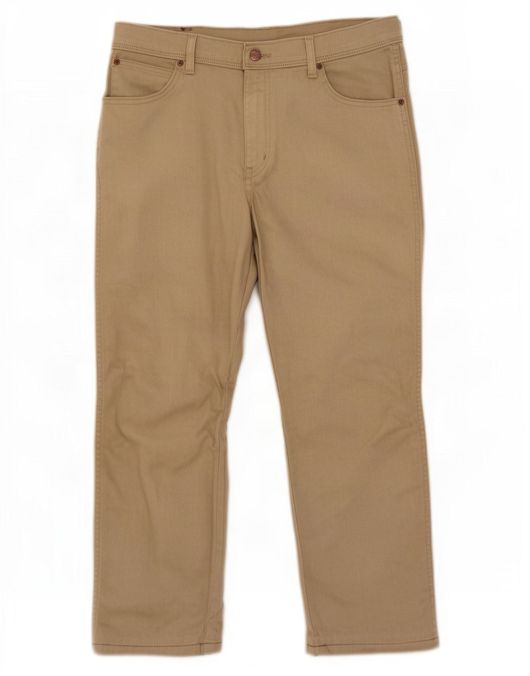 Wrangler Herren-Crop-Jeans W36 L25 Beige Baumwolle