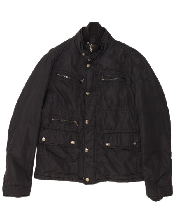 Brema Mens Utility Jacket IT 50 Large Black Polyester