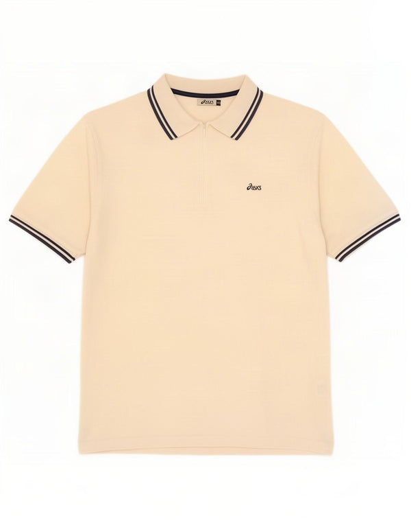 Asics Herren Poloshirt 2XL Beige Baumwolle