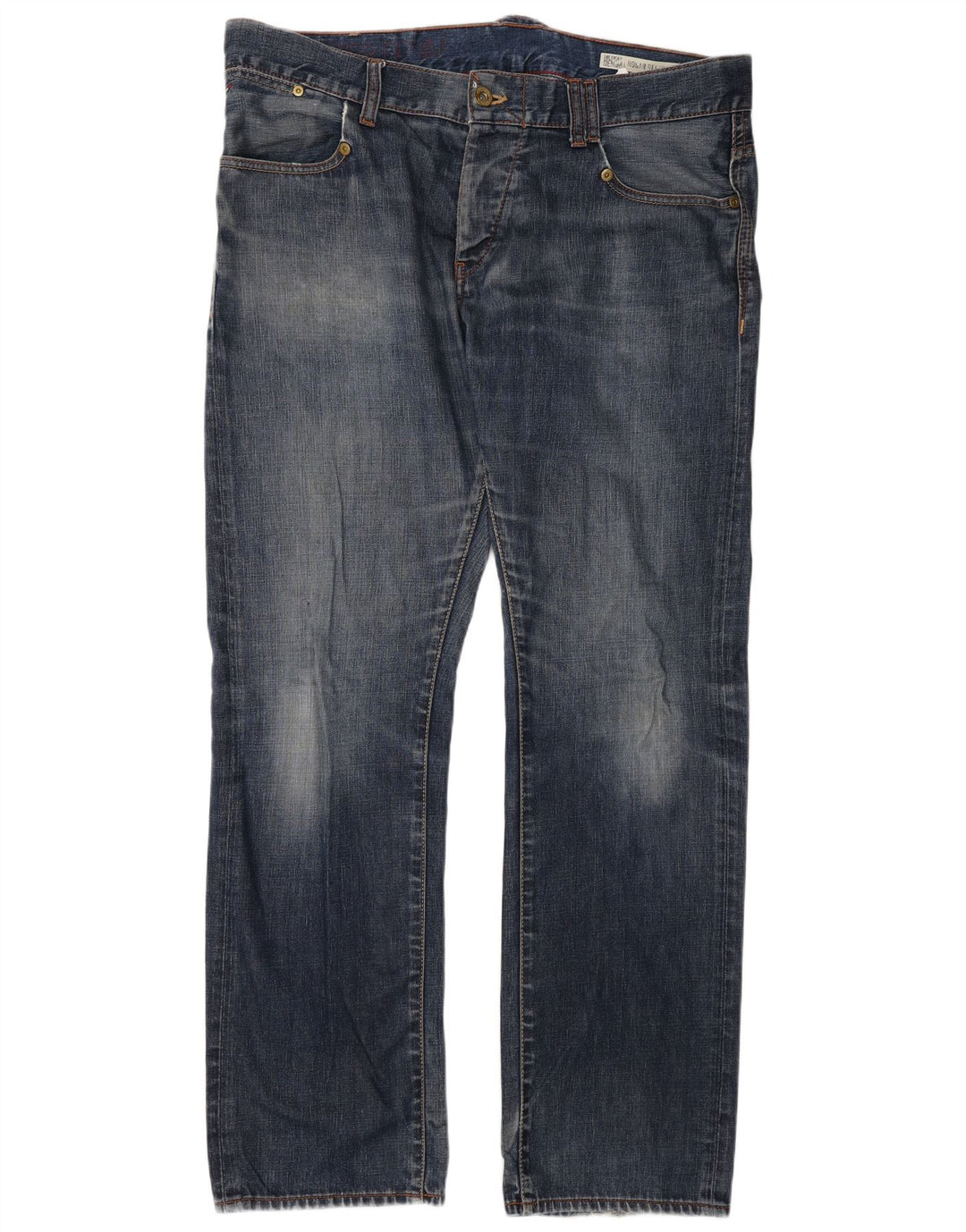 Tommy Hilfiger Herren Regular Fit Straight Jeans W38 L34 Blaue Baumwolle