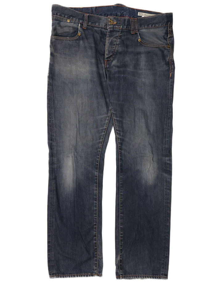 Tommy Hilfiger Herren Regular Fit Straight Jeans W38 L34 Blaue Baumwolle