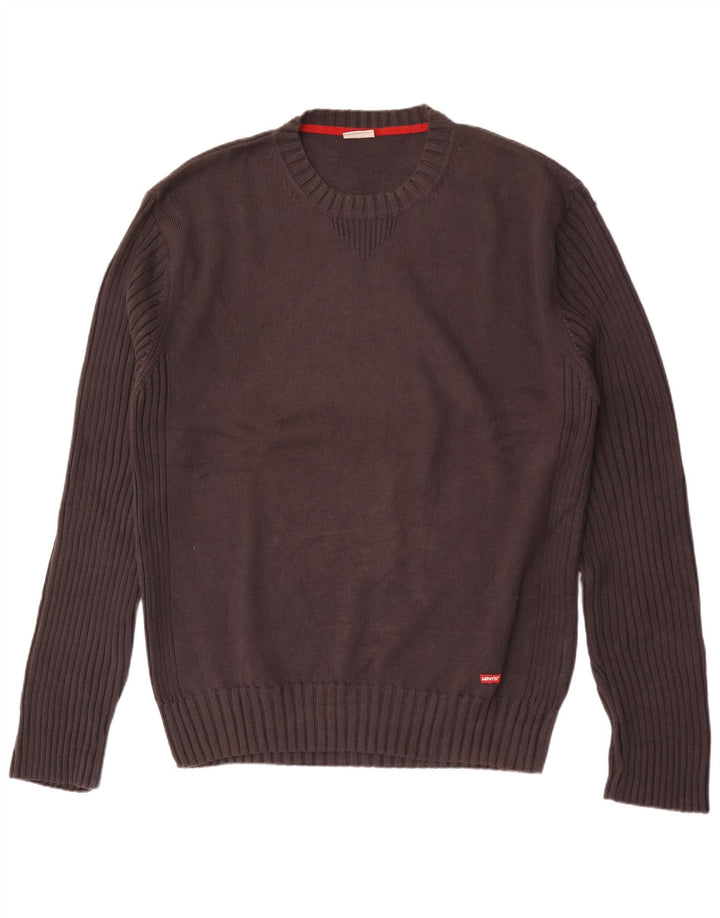 Levi's Herren-Pullover mit Rundhalsausschnitt, 2XL, schwarze Baumwolle