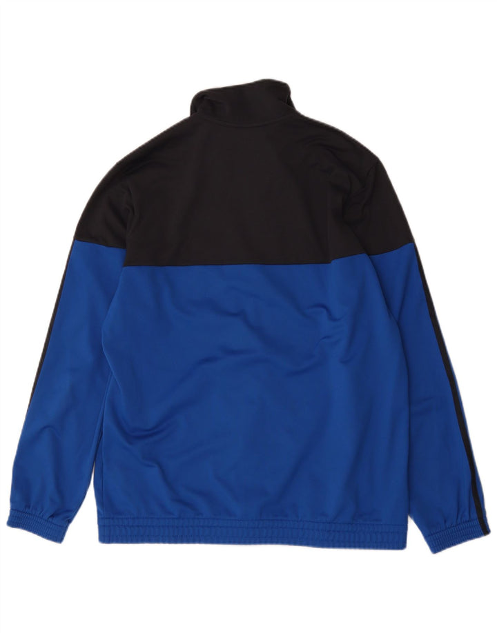 Adidas Herren-Trainingsanzugoberteil, UK-Größe 42/44, großes blaues Colourblock-Polyester