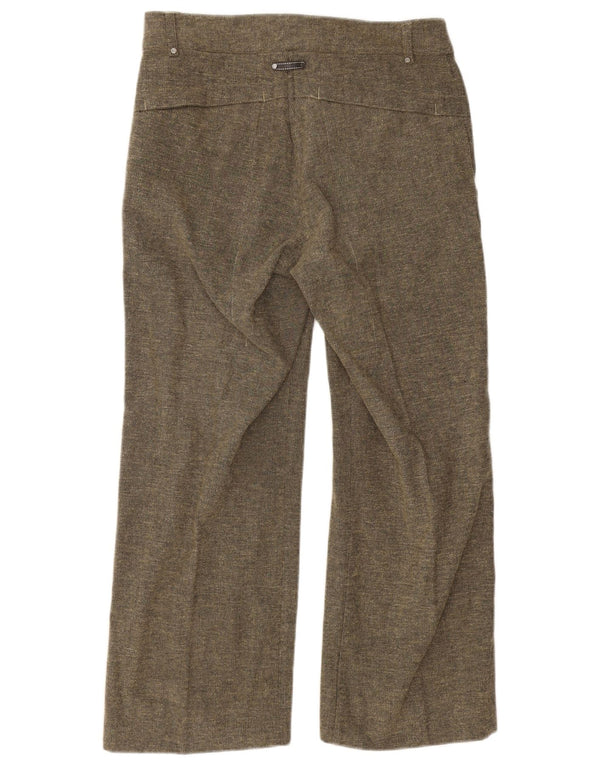 Fila Damen-Hose mit lockerer Passform, kurze Hose, UK 10, Größe S, W28, L25, Khaki, Baumwolle