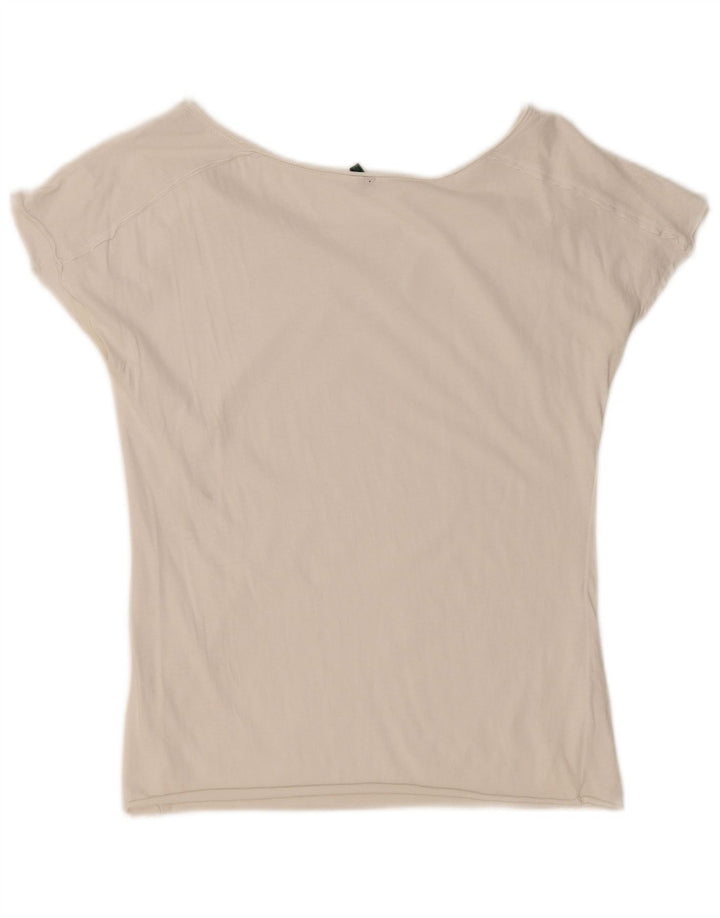 BENETTON Damen T-Shirt Top UK 12 Medium Weiß