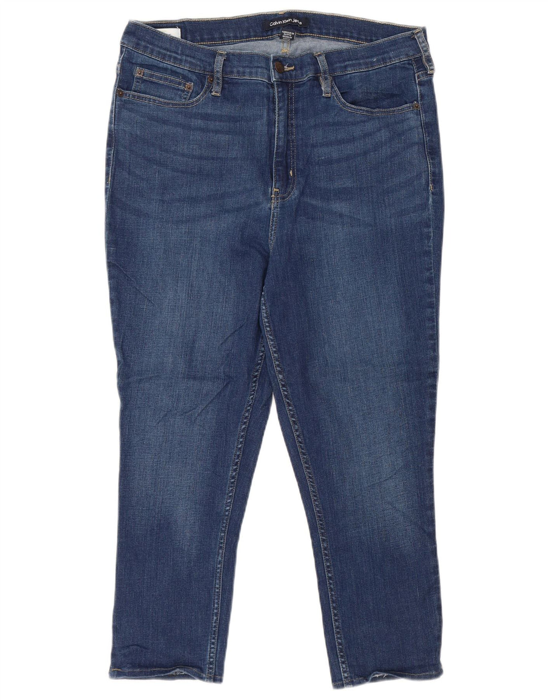 CALVIN KLEIN Damen Capri-Jeans W32 L22 Blaue Baumwolle