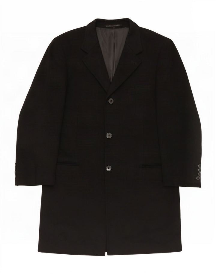 Pierre Cardin Herrenmantel IT 54 2XL Schwarze Wolle