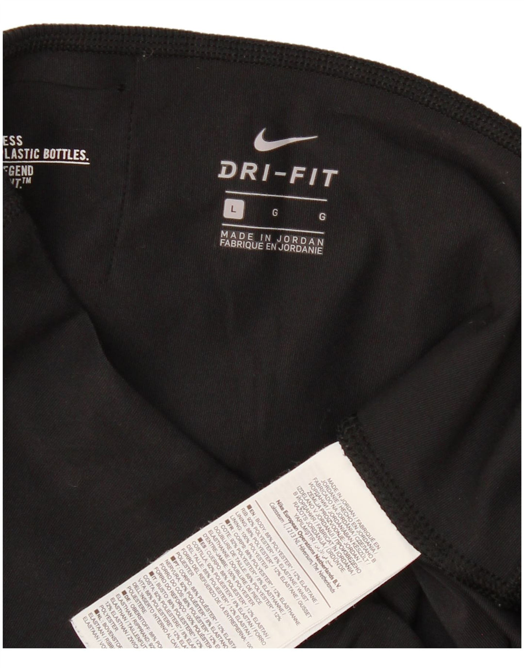 Nike Damen Dri Fit Leggings UK 14 Large Schwarz Polyester