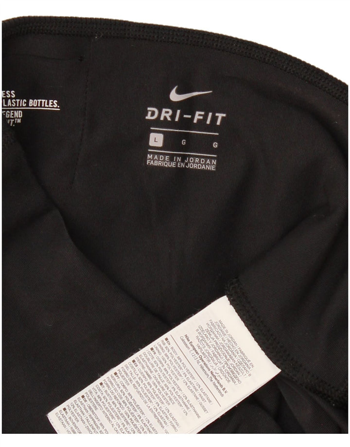Nike Damen Dri Fit Leggings UK 14 Large Schwarz Polyester