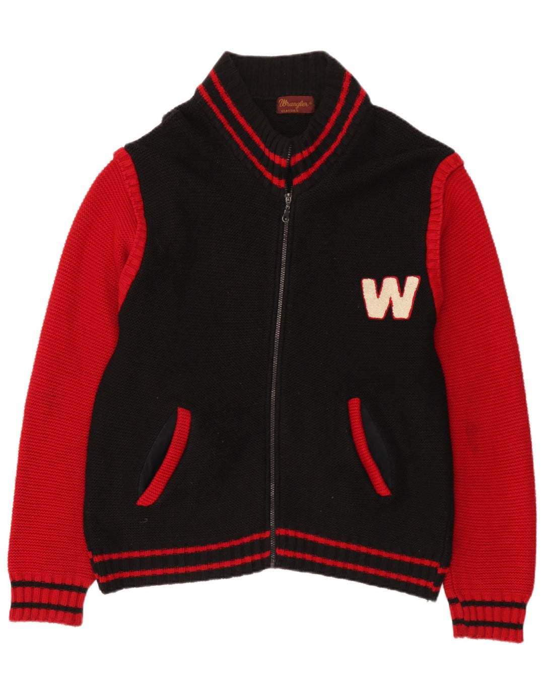 Wrangler Herren-Cardigan mit Grafik, Mittelschwarz, Farbblock